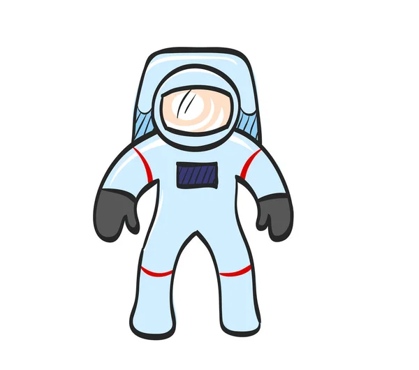 Ícone Astronauta Desenho Cores Exploração Espacial Equipamento Protecção Segurança —  Vetores de Stock