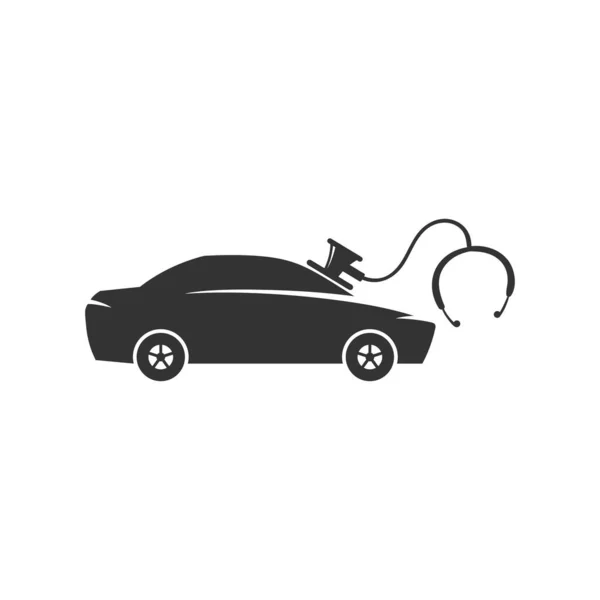 Car Repair Icons Black White Automotive Vehicle Maintenance Service Vector — Stock Vector