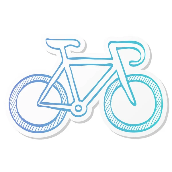 Icono Bicicleta Carretera Estilo Color Pegatina Deporte Carrera Ciclismo Velocidad — Vector de stock