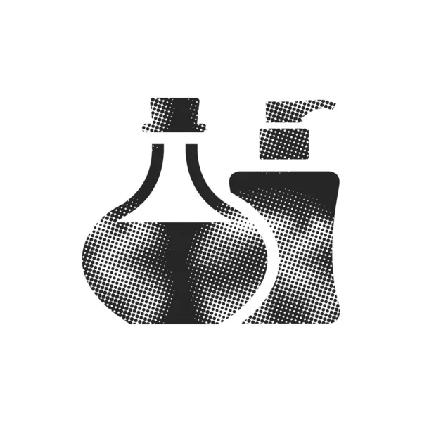 Ikona Aromaterapie Polotónovém Stylu Černobílá Monochromatická Vektorová Ilustrace — Stockový vektor