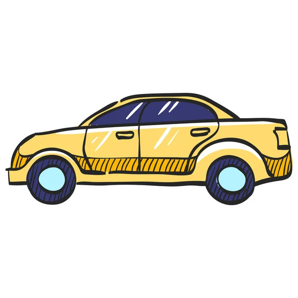 Ícone Carro Desenho Cores Sedan Luxo —  Vetores de Stock