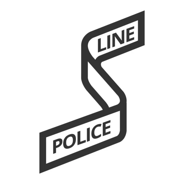 Ícone Linha Polícia Estilo Esboço Grosso Ilustração Vetorial Monocromática Preto — Vetor de Stock
