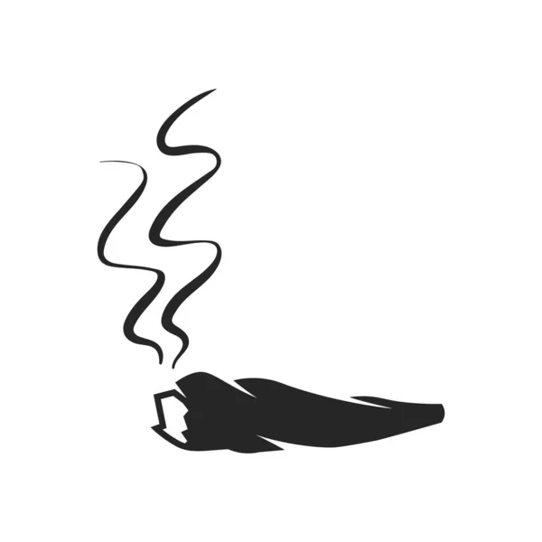 Ícone Fumaça Laranja Preto Branco Ilustração Vetorial —  Vetores de Stock