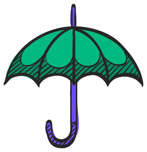 Umbrella Icon Color Drawing Valentine Love Couple Present — Stock Vector
