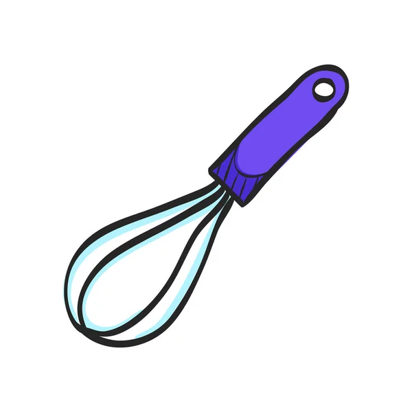 Icône Eggbeater Dans Dessin Couleur Cuisson Des Aliments Cuisson Gâteau — Image vectorielle