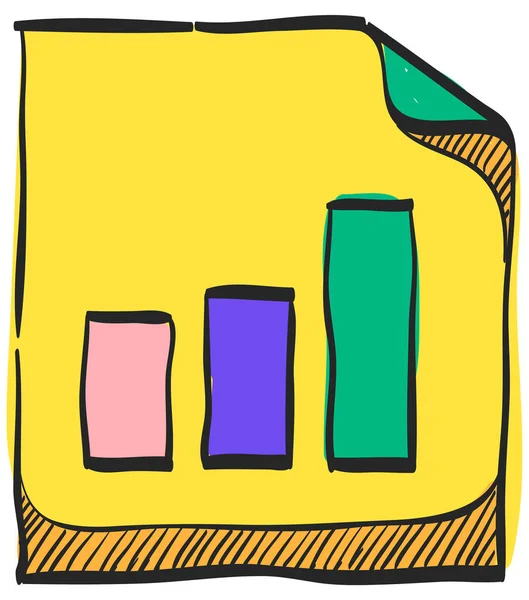 Ikona Wykresu Kreskowego Kolorze Rysunku Sprawozdanie Finansowe Bankowe Inwestycje Rzecz — Wektor stockowy
