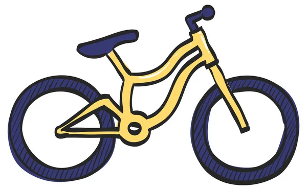 Mountain Bike Icon Color Drawing Sport Transportation Explore Distance Endurance — Stock Vector