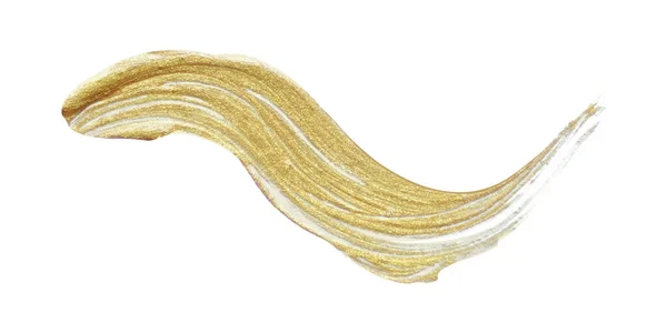 Реалістичний Золотий Блиск Пензля Ручний Малюнок Векторні Ілюстрації — стоковий вектор
