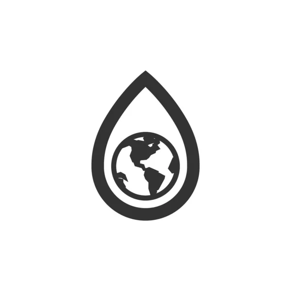 Значок Капли Воды Толстом Очертании Черно Белая Монохромная Векторная Иллюстрация — стоковый вектор