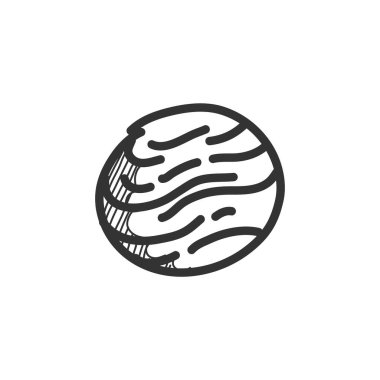 Çizim çizgilerindeki gezegen simgesi.