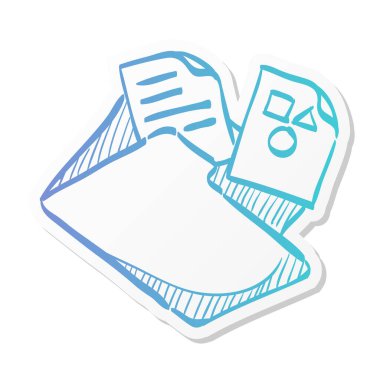 Yapıştırma rengi biçiminde dizin simgesi. Bilgisayar ofisi dosyaları klasörü ekle