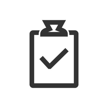 Kalın taslak biçiminde işaretleme simgesi. Siyah ve beyaz tek renkli vektör çizimi.