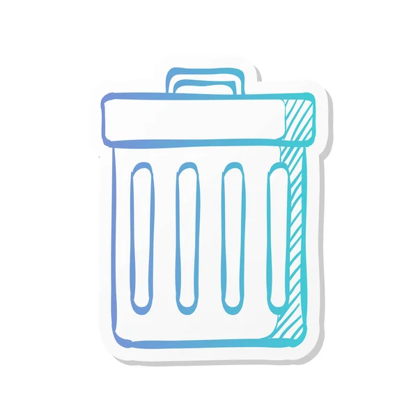 Reciclar Icono Bote Basura Estilo Color Pegatina Ecología Del Medio — Vector de stock