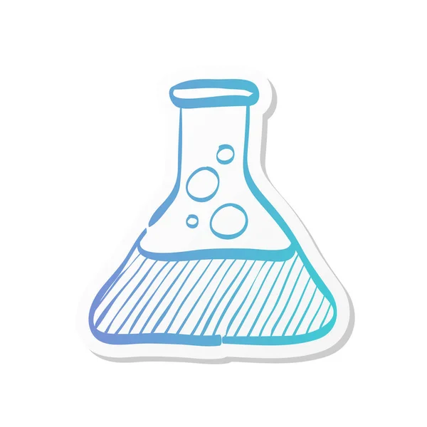 Ikona Zlewki Kolorze Naklejki Badania Laboratoryjne Biologia Biologia Chemia Chemia — Wektor stockowy