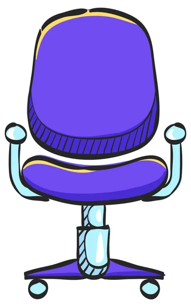 Ikona Krzesła Biurowego Kolorze Rysunku Biznes Dostawy Meble Komfort Pracy — Wektor stockowy