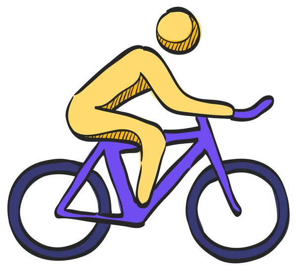 Icône Vtt Dans Dessin Couleur Casque Vélo Sport Extrême Descente — Image vectorielle