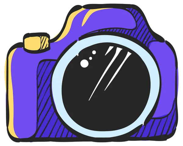 Ikona Kamery Kolorowym Rysunku Zdjęcie Fotograficzne Obrazowanie Elektroniczne — Wektor stockowy