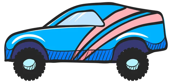 Rally Ícone Carro Desenho Cores Corrida Competição Campeonato Estrada Pista —  Vetores de Stock