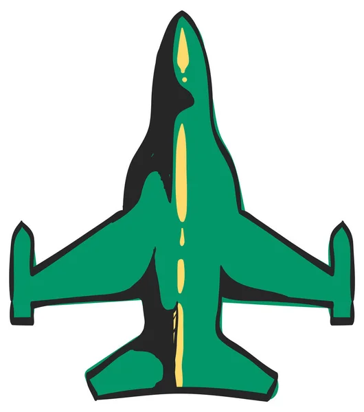彩色绘图中的战斗机图标 飞机军用攻击航空电子设备 — 图库矢量图片
