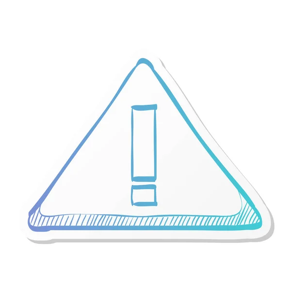 Signo Advertencia Icono Estilo Color Pegatina Cuidado Con Seguridad Triángulo — Vector de stock