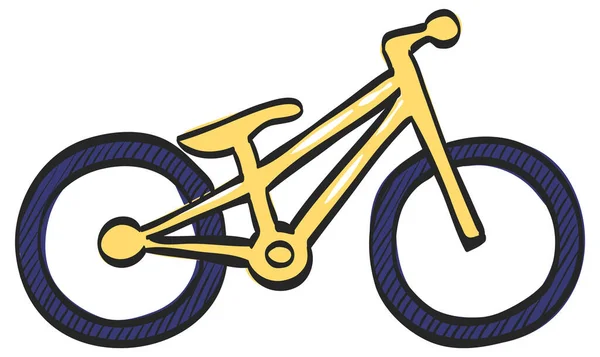 Prova Cykel Ikon Färg Ritning Extrem Sport Idrottare Cykel Tävling — Stock vektor