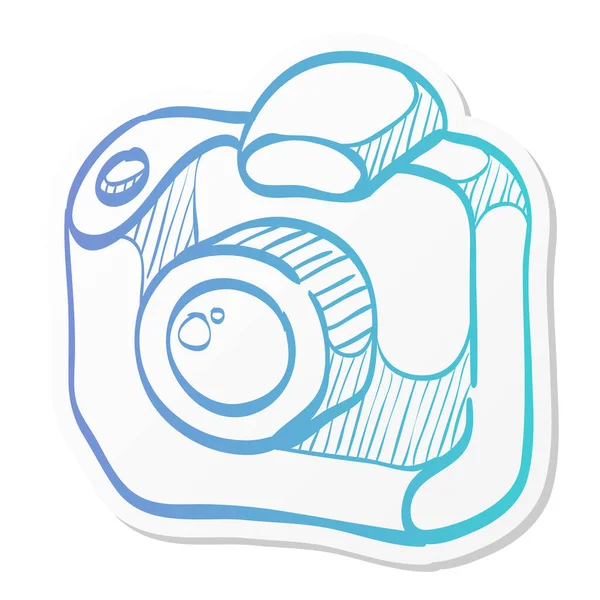 Kamera Symbol Stickerfarbstil Digitale Fotografie Professionelle Spiegelreflexkameras — Stockvektor