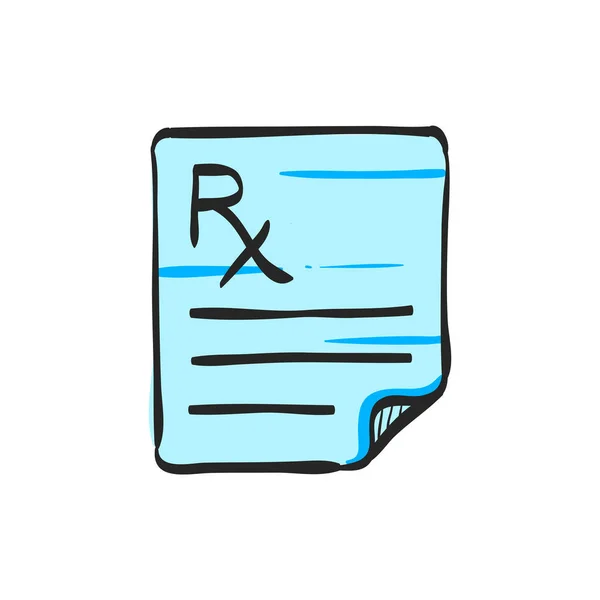 药方图标在彩绘中 医学博士保健 — 图库矢量图片