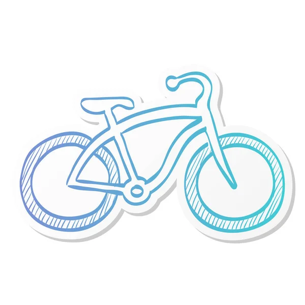 Ícone Bicicleta Baixo Piloto Estilo Cor Etiqueta Desporto Transporte Parque — Vetor de Stock