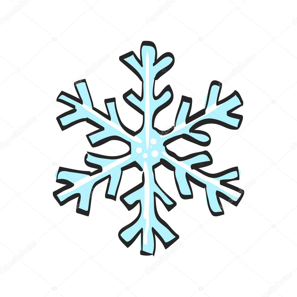 Icono Copo Nieve Dibujo Color Naturaleza Copos Nieve Invierno Diciembre  Vector de Stock de ©puruan 425583990