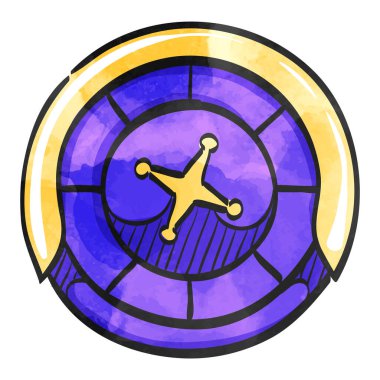 Suluboya tarzı simge rulet masası