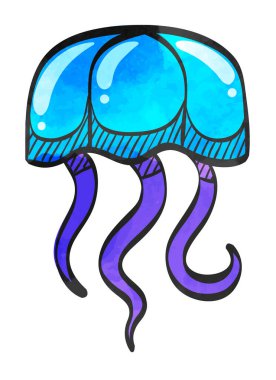 Suluboya stili simgesi Denizanası