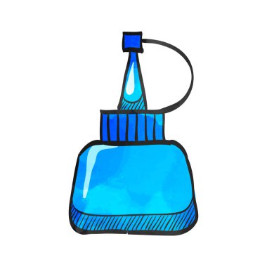 Suluboya tarzı ketçap şişesi