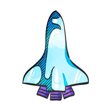 Suluboya tarzı simge uzay mekiği