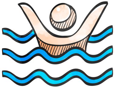 Suluboya stili simgesi Boğulan Adam