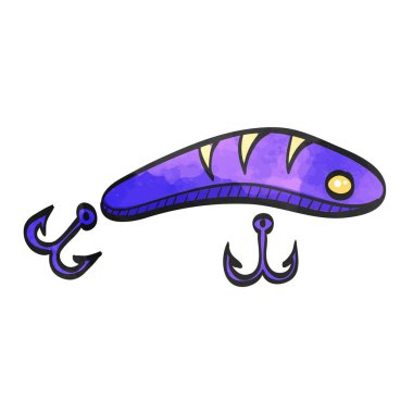 Suluboya tarzı simge balıkçılık yemi