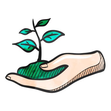 Suluboya biçimi simgesi Elle tutulan ağaç