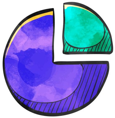 Suluboya biçim simgesi pasta grafiği