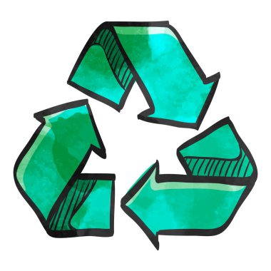 Suluboya biçim simgesi Geri Dönüşüm sembolü