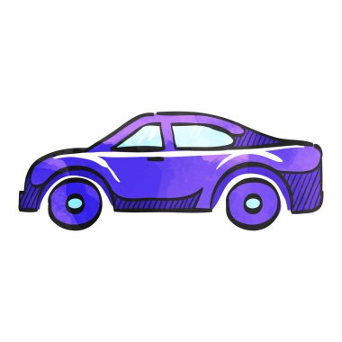 Suluboya tarzı simge Araba Sedan