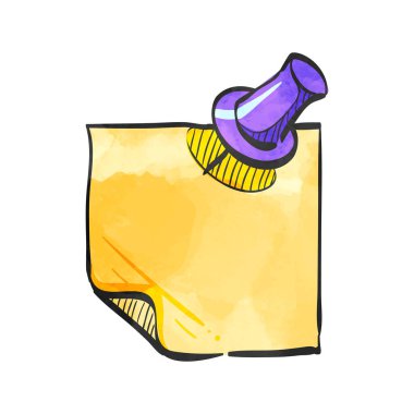 Suluboya biçim simgesi yapışkan not