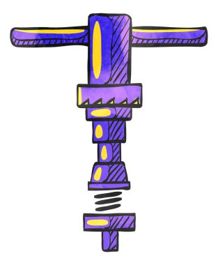 Suluboya tarzı simge Bisiklet anahtarı