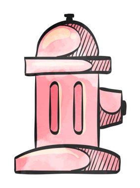 Suluboya tarzı simge hidrantı