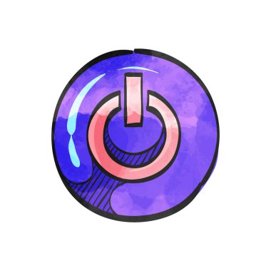 Suluboya biçim simgesi Güç düğmesi