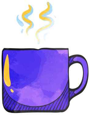 Suluboya tarzı ikon Kahve fincanı