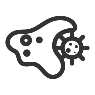 İmmün tepki konsepti ikonu ince bir hatla. Vektör illüstrasyonu.