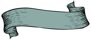 El yapımı kurdele pankartları. Vintage elementleri vektör illüstrasyonu