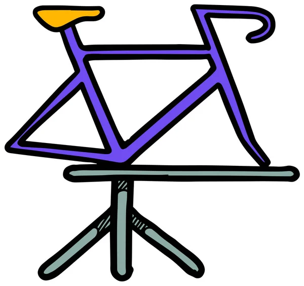 Bicicleta Pie Icono Estilo Boceto Ilustración Vectorial — Archivo Imágenes Vectoriales