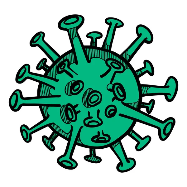 Coronavirus Covid19 Disegnato Mano Illustrazione Vettoriale — Vettoriale Stock