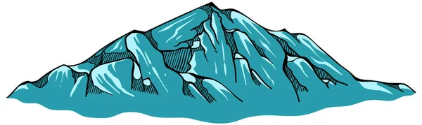 Χειροποίητη Απεικόνιση Διανυσμάτων Βουνών — Διανυσματικό Αρχείο