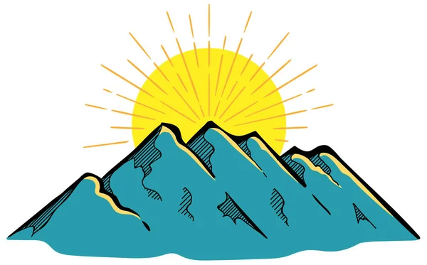 Handgezeichnete Berge Vektor Illustration — Stockvektor